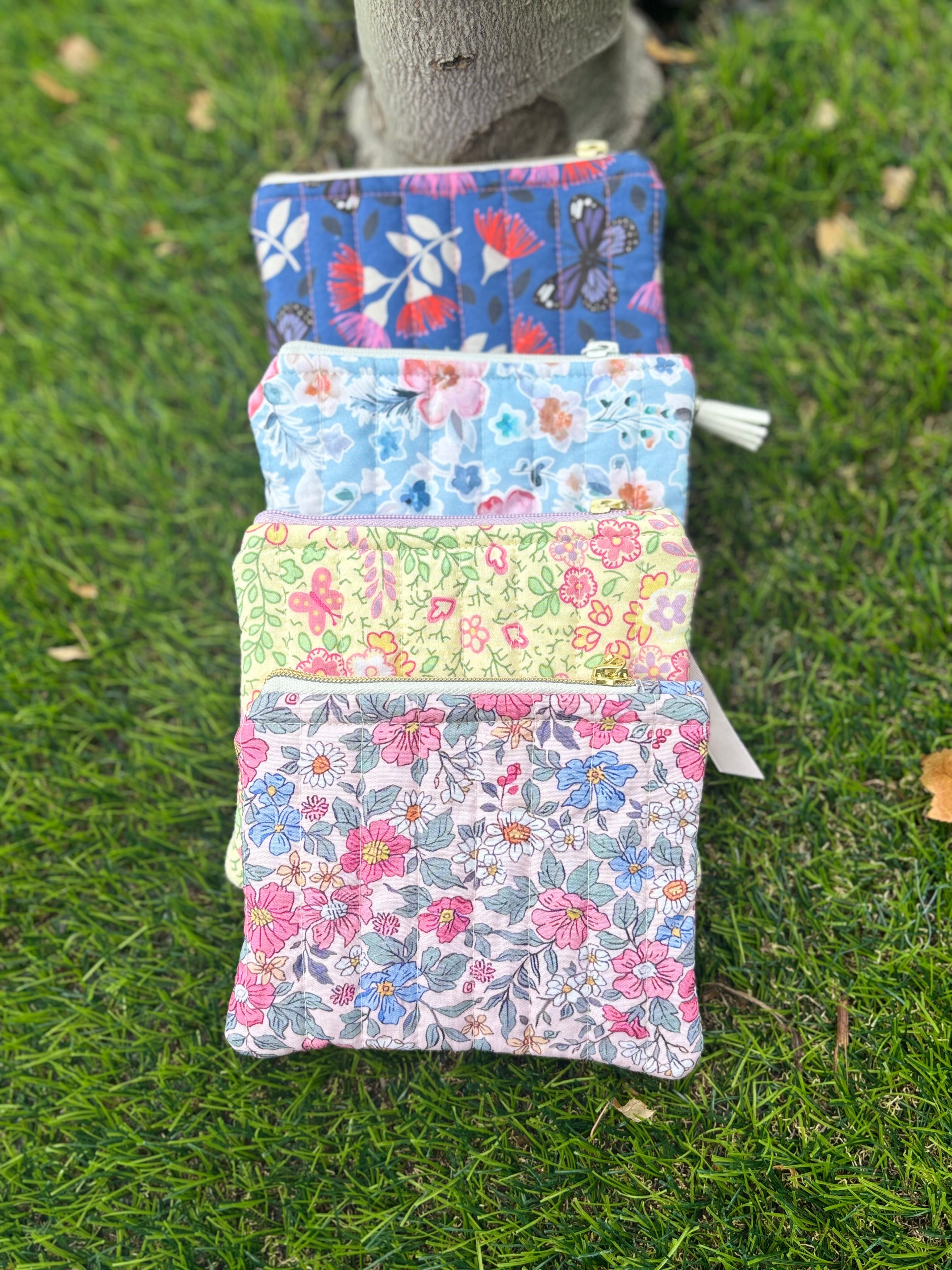 Quilted Zipper Pouches