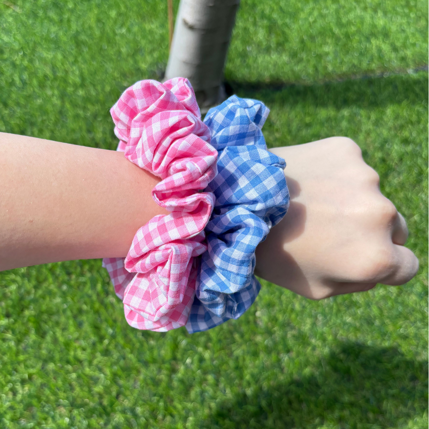 Gingham Scrunchie