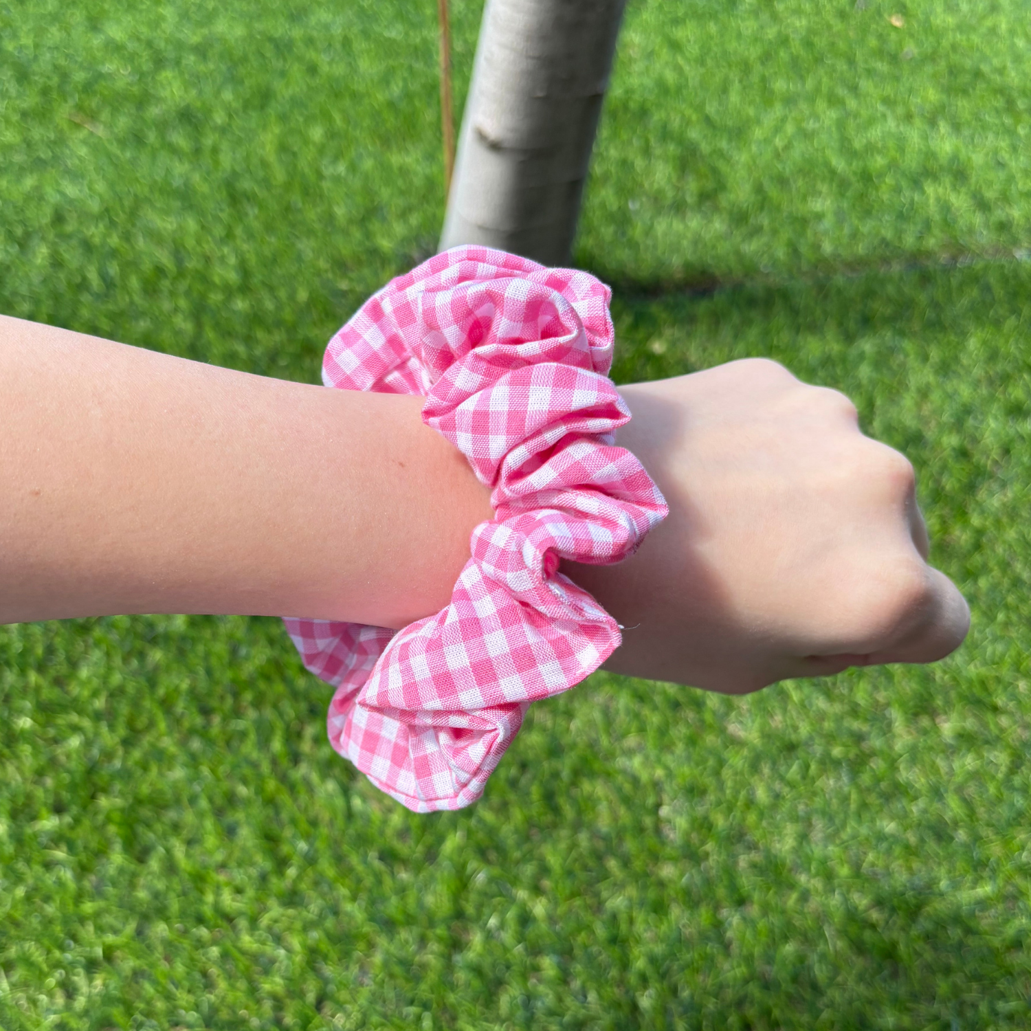 Gingham Scrunchie
